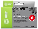 Картридж струйный Cactus CS-BCI6BK черный (12мл) для Canon i905D, i950S, i960x, i965, i990, i9100, i9950, S800, S820, S900, S9000, iP600D, iP8500, JX500, MP750, MP760, BJC-8200