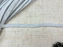 Шнур плоский х/б, ш. 10 мм, турецкое плетение, светло-серый