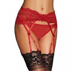 Красный пояс для чулок, размер S