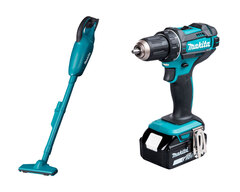Аккумуляторная дрель-шуруповёрт + пылесос Makita DDF482RME-DCL180Z