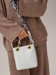 Сумка кожаная кросс-боди Deboro 30347 белый