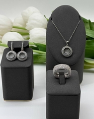 91658- Кольцо-дорожка из серебра 925 пробы в обсыпке из куб.циркониев APM MONACO