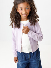 кардиган  для девочки  КВ 30092/25/лаванда