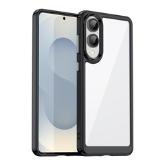 Прозрачный чехол с усиленными рамками черного цвета для Samsung Galaxy S25 Edge, увеличенные защитные свойства