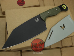 Нож Benchmade Station Knife - зеленая рукоять , клинок тефлон