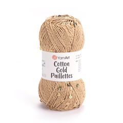Пряжа YarnArt Cotton Gold Paillettes (7105)