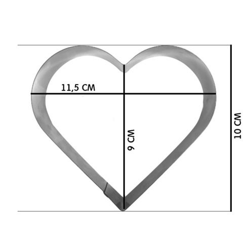 Форма металлическая Сердце для выпечки 11,5*10 см h=5 см
