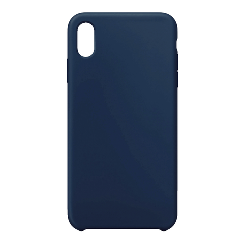 Силиконовый чехол Silicon Case WS для iPhone XR (Темно-синий)