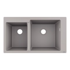 Hansgrohe S51 43317380 Мойка для кухни двойная встраиваемая сверху 88*41 см (серый) фото
