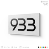 Номер на дверь 933, табличка на дверь для офиса, квартиры, кабинета, аудитории, склада, белая 120х70 мм, Айдентика Технолоджи