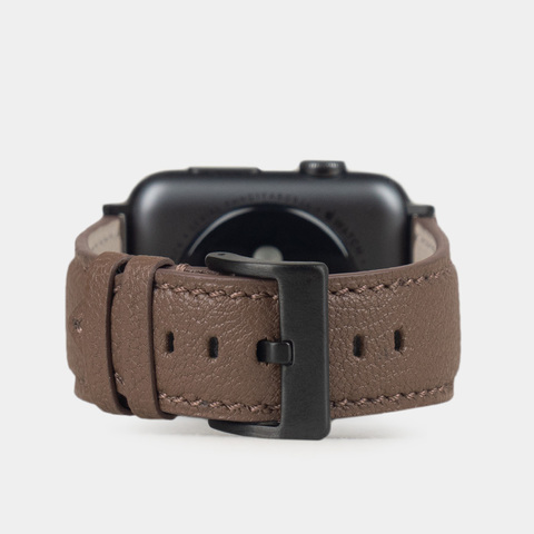 Ремешок для Apple Watch 44/45/46 mm из кожи козы, коричневого цвета