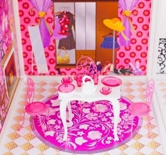 PAREMO Трехэтажный кукольный дом (5 комнат, 2 куклы) (PPCD116-04)