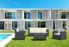 Комплект пластиковой плетеной мебели Monaco Lounge Set XL, антрацит