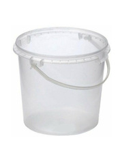 Ведро пластиковое прозрачное с крышкой 2 л .