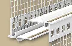 ЕвроПрофиль примыкающий оконный 6 мм с сеткой 80 мм