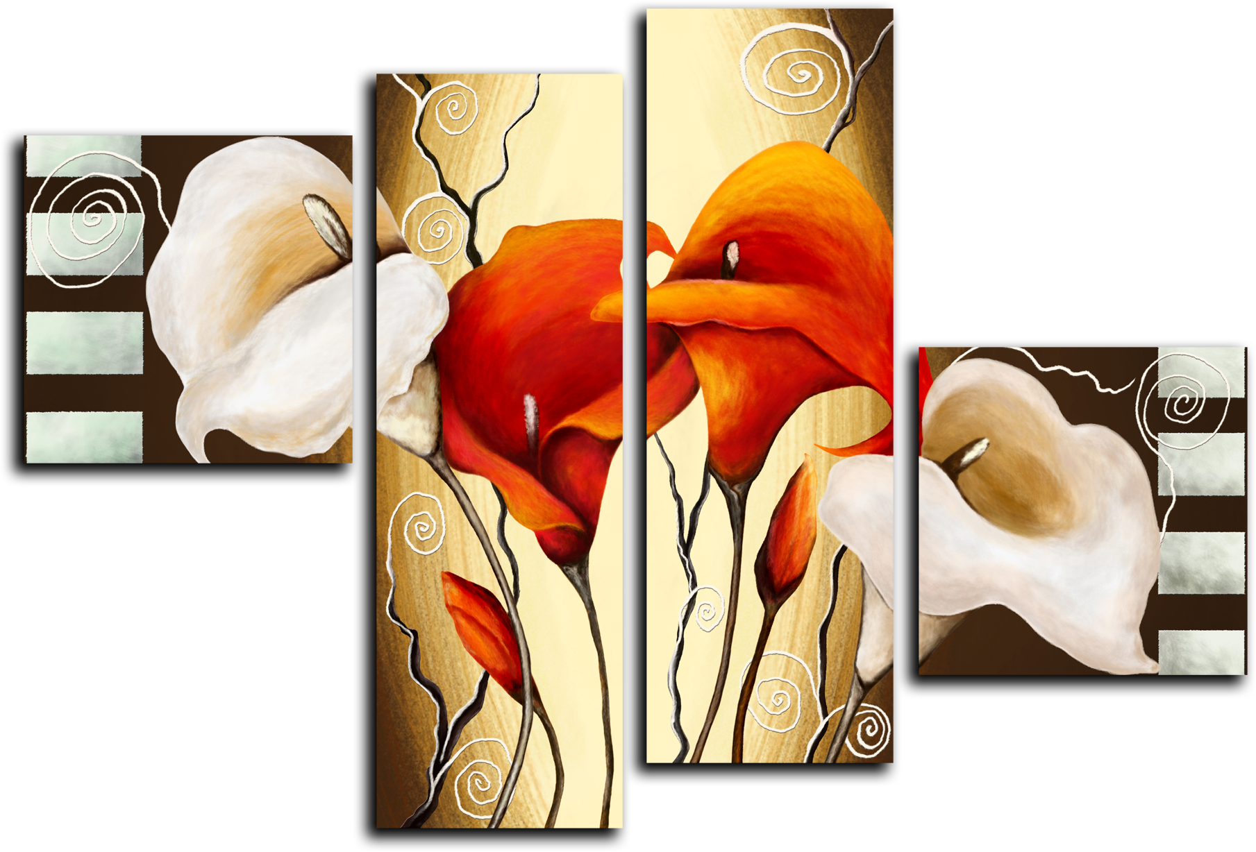 Цветы Модульная картина "Коричневый цветок" М315.png