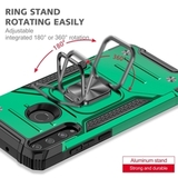 Противоударный чехол Strong Armour Case с кольцом для Huawei Y7p 2020 / P40 Lite E (Зеленый)
