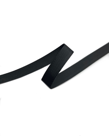 Репсовая лента , цвет: чёрный, ширина: 10 мм