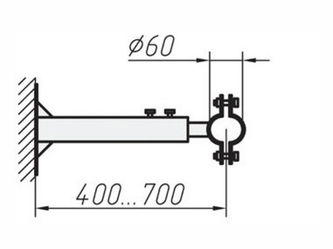Кронштейны для крепления мачт 0,4…0,7