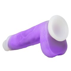 Фиолетовый вибратор-реалистик Encore 8 Inch Vibrating Dildo - 21,6 см. - 