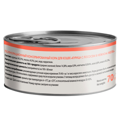 Мнямс консервы для кошек курица с лососем в нежном желе 70 г