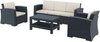 Комплект пластиковой плетеной мебели Monaco Lounge Set XL, антрацит