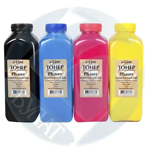 Тонер с девелопером БУЛАТ s-Line Phaser 6250 для Xerox Phaser 6250 (Жёлтый, банка 176г)