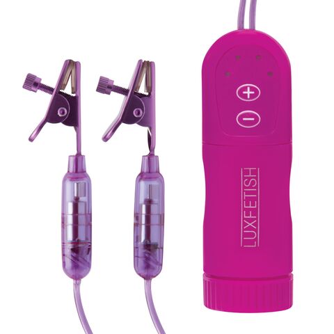 Многоскоскоростные виброзажимы для сосков Remote Control Vibrating Nipple Clips - Lux Fetish LF5325