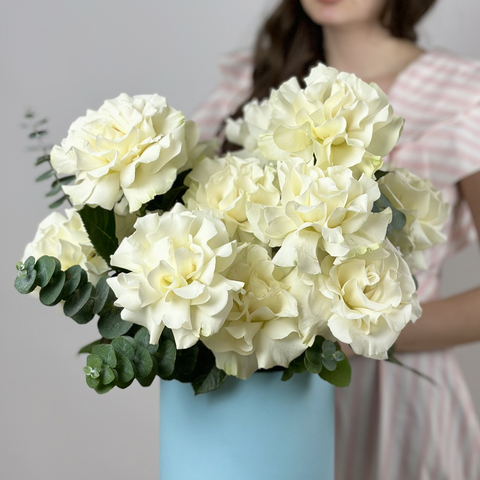 Букет 15 белых французских роз