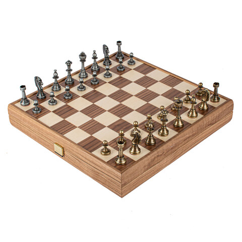 Шахматы классические 35х35см Manopoulos Wooden Chess фигуры в деревянной коробке