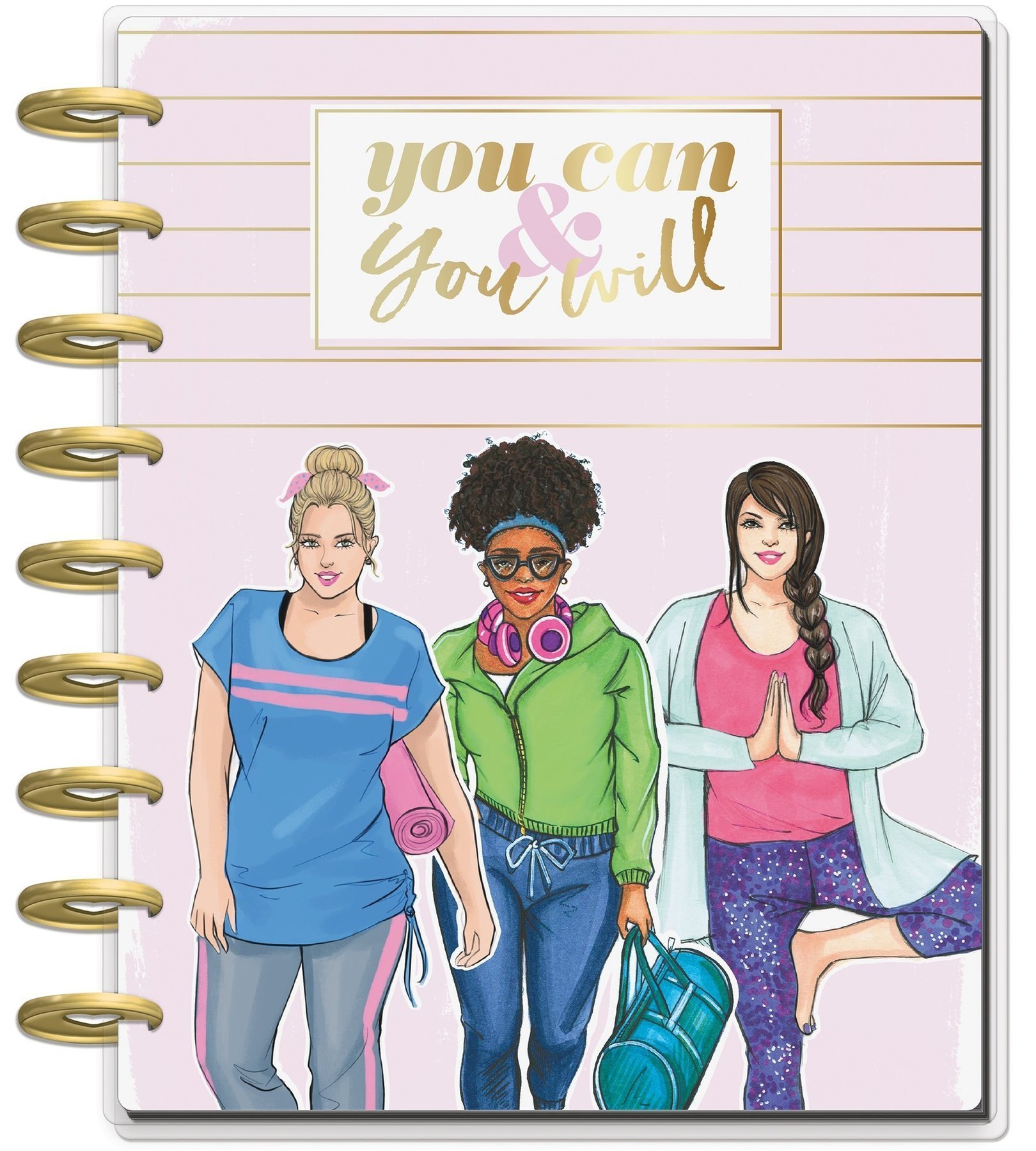 Ежедневник июль 2020 - декабрь 2021 -Classic Deluxe Vertical Happy Planner® -Rongrong Fitness -  19,5х24,5см