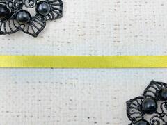 Лента атласная, ш. 0,5 см, тёмно-желтый