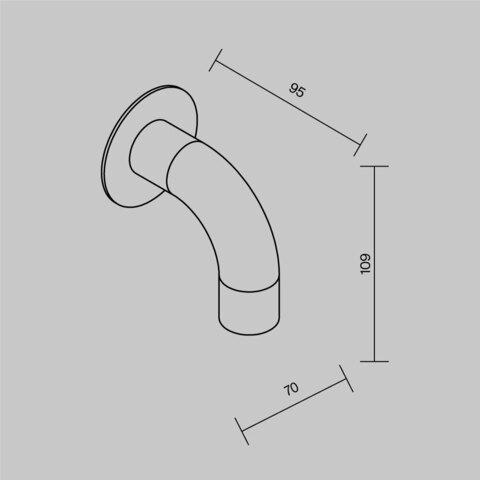Уличный настенный светодиодный светильник Maytoni Sleek O477WL-L2GF3K