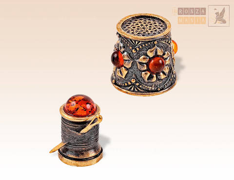 наперсток Ажурный Нитки с иголкой с магнитом