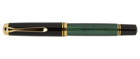 Ручка перьевая Pelikan Souverän® M1000 Black & Green GT, B (987602)