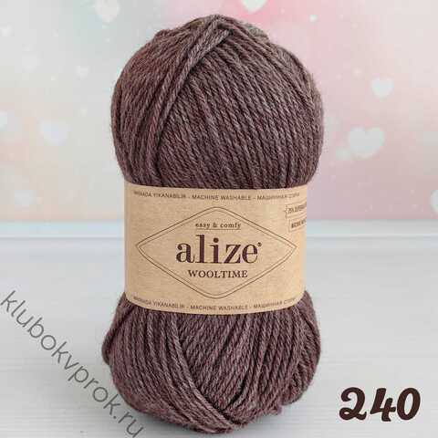 ALIZE WOOLTIME 240, Коричневый меланж