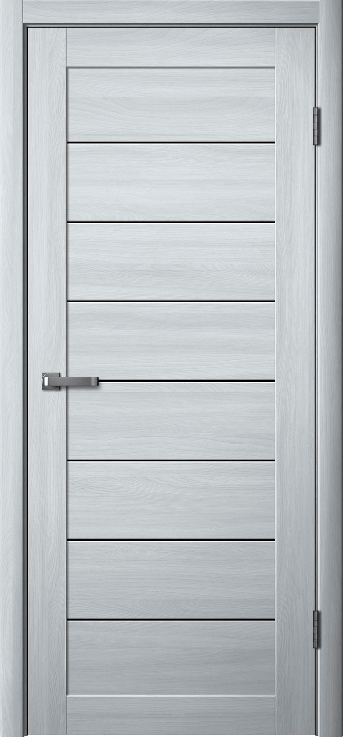 Дверь межкомнатная Ла Стелла 242, цвет пепельный ясень, экошпон, стекло черное