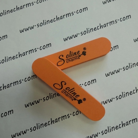 Пилка-баф мини (шлифовщик) Soline Charms овал 100/180 оранжевая