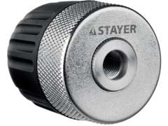 Патрон STAYER ?PROFESSIONAL? быстрозажимной, 10 мм, с фиксатором зажима сверла, для дрели, комбинированный корпус, посадочная резьба 3/8?, Д 0,8-10мм