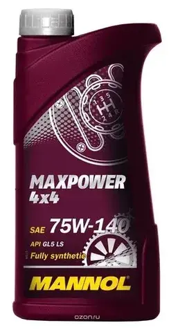Масло трансмиссионное (синтетика) Mannol MaxPower 4x4 75W-140 (GL-5 LS) (1236) (MN8102-1) - 1л