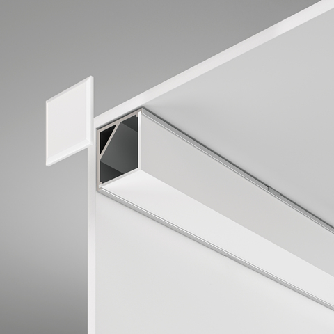 Алюминиевый профиль Maytoni накладной угловой 16×16 (Серебро, 2 м), ALM009S-2M