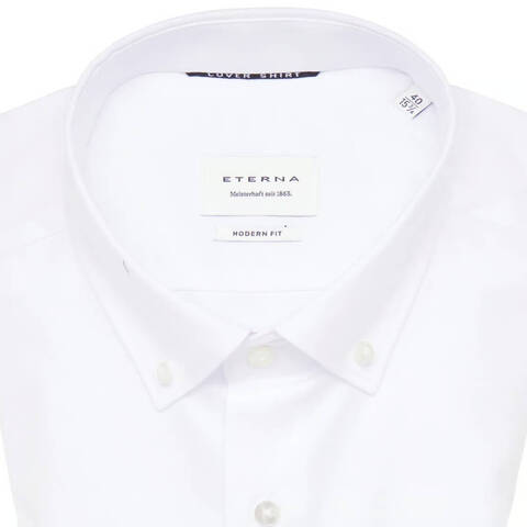 Сорочка мужская Eterna Modern Fit 8817-X17U-00 из твила белая