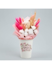 Стаканчик для цветов, «Рамка цветочки», 350 мл, 10 шт.