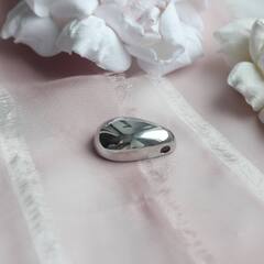 УЦЕНКА!!! Подвеска в форме капли 25*16 мм, родий У152