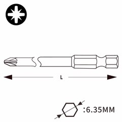 Бита PZ3 х50мм Impact(ударная) T-Bit(lMetall) Wiha 7042T 41642