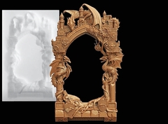 Силиконовый молд № 410 рамка с драконами (Игра престолов)