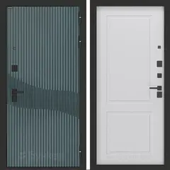 Входная металлическая дверь Бункер BN-13 Веллюто верде / ФЛ - 609 Белый софт, без текстуры софт