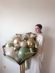 Вау букет в цвете эвкалипт, размер М