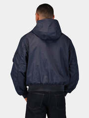 Бомбер Alpha Industries Logo L-2B Hooded Hunter Replica Blue (Синий)