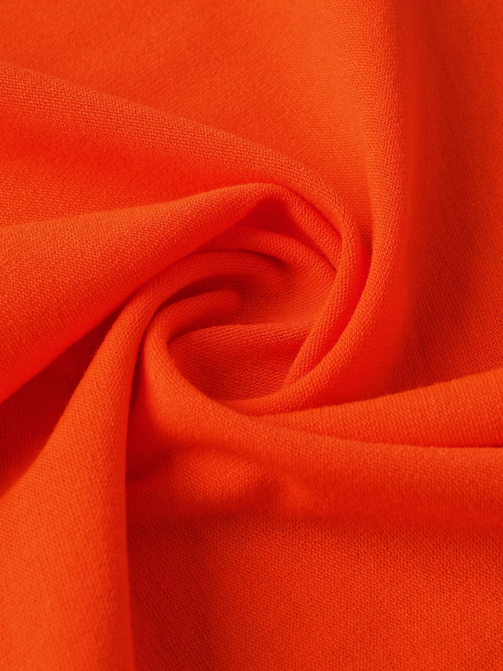 Кулирка на ластовицу оранжевая неоновая хлопковая с лайкрой отрезами